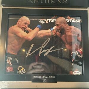 UFC QUINTON RAMPAGE JACKSON AUTOGRAPHED PHOTO WITH COA FROM PSA/DNA